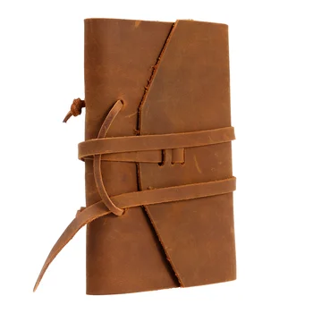 Классический дневник для записных книжек с веревкой ручной работы для подарочного блокнота с ручным ремнем (коричневый)