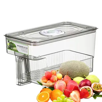 Контейнеры для хранения фруктов для холодильника Контейнеры для продуктов для холодильника Ящик для хранения со съемным сливным лотком Диск времени и прочный