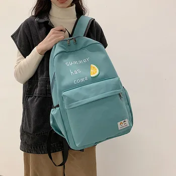 Корейская мода Рюкзаки Холщовые сумки для женщин Большая емкость Студент Школьная сумка Портативный ноутбук Компьютерный рюкзак M281
