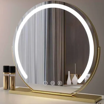 Корейский макияж Зеркало Свет Спальня Милое Современное Зеркало Ванная комната Эстетическая светодиодная рамка Espelho Grande Para Quarto Украшение дома