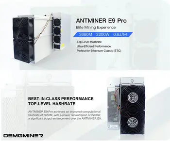 купи 2 получи 1 бесплатноКупи 2 получи 1 бесплатно Bitmain Antminer E9 Pro 3680Mh/s 2200 Вт ETC Asic Miner 0.6J/M встроенный блок питания