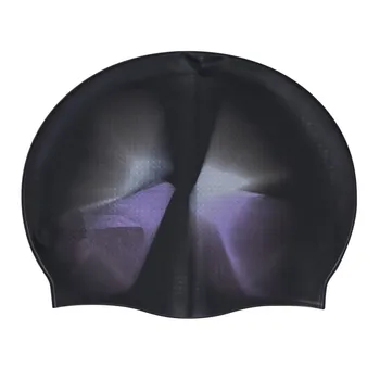  Многоцветная силиконовая шапочка для плавания для взрослых Частицы антистатические волосы Защита волос Спорт Бассейн Эластичные шапки