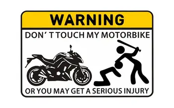  Мотоцикл Предупреждающие Наклейки Привлекающие Внимание Стильные Велосипедные Наклейки Сильная Адгезия Знак Кепки Украшение Симпатичный Предупреждающий Логотип Наклейка