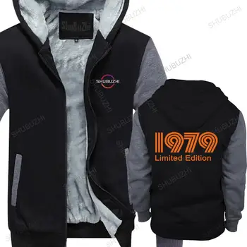 Мужская осенне-зимняя толстовка бренд повседневная свободный стиль с капюшоном 1979 Limited новое пальто мужское хлопковое теплое толстое толстовка с капюшоном большего размера