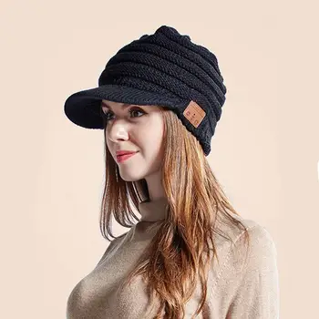 Музыкальная шапка-бини Беспроводная Bluetooth-совместимая вязаная шапка с наушниками для активного отдыха Унисекс Зимняя уличная одежда Подарки