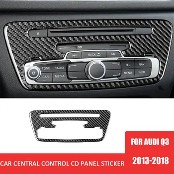  Наклейка на панель CD для Audi Q3 2013-2018 Настоящая наклейка из углеродного волокна Аксессуары для украшения интерьера автомобиля