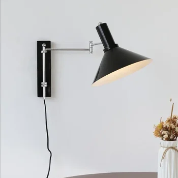 Настенный светильник с длинной рукой Спальня гостиная винтажная складная лампа B&B в Южной Корее креативный индустриальный стиль Баухаус