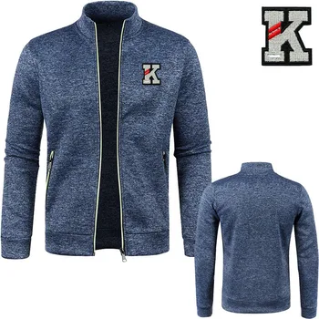 Новая осенняя мужская куртка-толстовка High-end бренда Мужская деловая повседневная толстовка с капюшоном Вышивка K Fashion мужская куртка толстовка топ