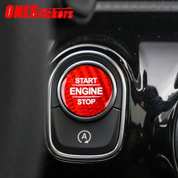 НОВИНКА для Mercedes Benz AMG W177 W247 W463 C118 W118 W167 X167 X247 H247 Real Carbon Fiber Автомобильная кнопка запуска двигателя и остановки Отделка