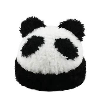Новые мультяшные шляпы панды для женских плюшевых теплых милых кепок подарок на день рождения