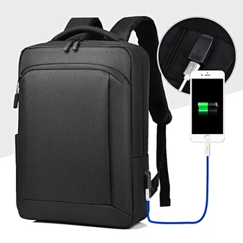 Новые противоугонные рюкзаки Oxford Высококачественные мужские 14-дюймовый рюкзак для ноутбука для школьных путешествий Бизнес Мужской повседневный USB-зарядный пакет