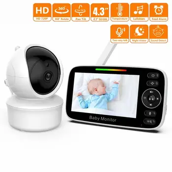 Новый 4,3-дюймовый электронный радионяня с PTZ-камерами Ночное видение Переносной Bebe Комплекты Камера Видео Няня Babyphone Cry Babies