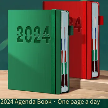 Новый простой стиль 2024 A5 Повестка дня Книга 365 дней Дневник Бизнес Студенческий блокнот