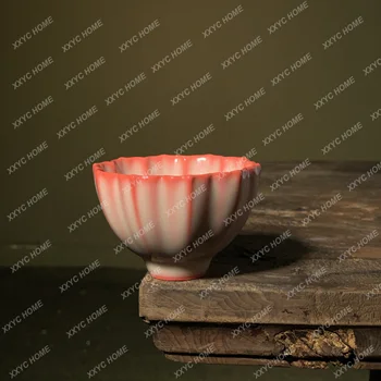  Одна чашка Розовая Селадон Глазурь Longquan Brother Kiln Высококачественная доступная роскошная чайная чашка Чайный сервиз кунг-фу Персональная женская чашка