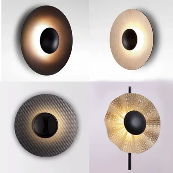  персонализированная художественная творческая летающая тарелка круглая сотовая декоративная настенная лампа фон ресторана лотос настенный светильник