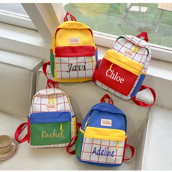  персонализированный рюкзак для детского сада, модный рюкзак для мальчиков и девочек в стиле пэчворк, сумка большой емкости, рюкзак для отдыха