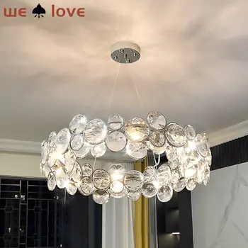 Пузырьковый хрустальный подвесной светильник Круглая люстра Лампа Романтический стиль для гостиной Декор столовой Роскошное освещение люстры