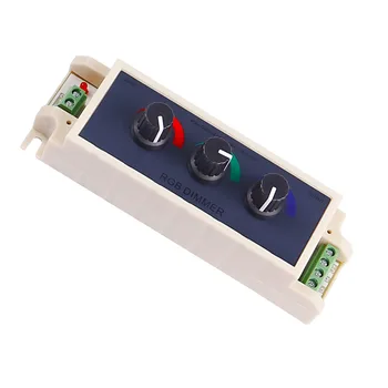  Регулировка яркости белого Интеллектуальное переключение ABS Blue RGB Ручка Диммер 3-канальный DC12-24V Трехсторонний контроллер Светодиодная лента