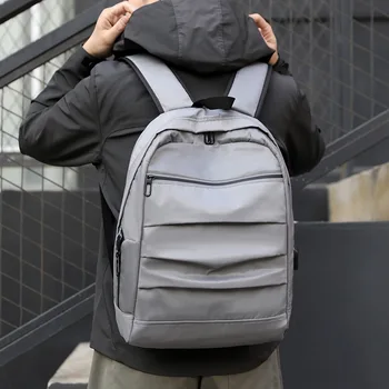 Рюкзак для ноутбука, светоотражающий рюкзак, новый рюкзак для зарядки через USB, мужская и женская повседневная сумка для делового компьютера Легкая и дышащая
