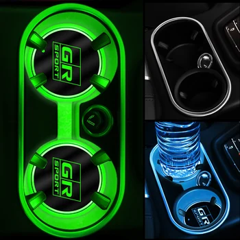 Светящийся автомобильный держатель для подставок для воды USB Зарядка Автомобильный светодиодный атмосферный светильник для Toyota GR Sport Corolla C-HR C HR Avensis