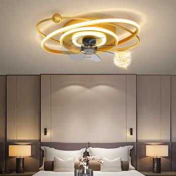 скандинавский декор спальни светодиодные светильники для комнаты Потолочный вентилятор лампа ресторан столовая Потолочные вентиляторы с дистанционным управлением