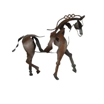 Скульптура лошади Металлическая светодиодная скульптура животных Украшение домашнего ресторана Новоселье Подарок