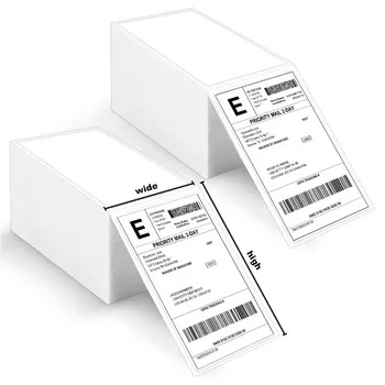  Сложенная термобумага для принтера Сложенная транспортная этикетка Наклейка со штрих-кодом Экспресс-накладная