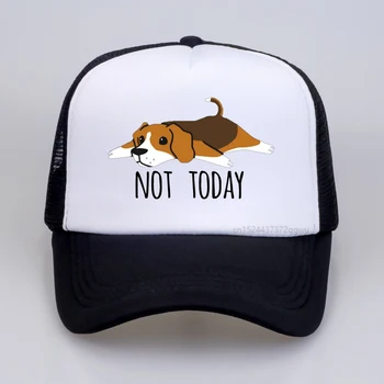 Смешно не сегодня Бигль Собака Дальнобойщик Шапка Летние сетчатые бейсболки Регулируемая гоночная кепка Летние дышащие шляпы Snapback