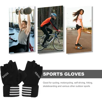 Спортивные перчатки на половину пальца Упражнение Поглощение пота Тренировка Ледяной шелк Тяжелая атлетика