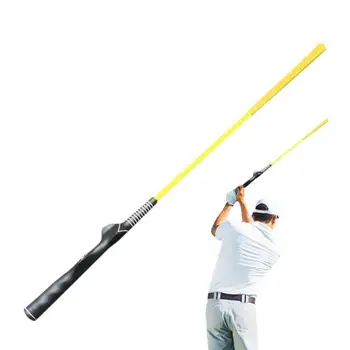  Тренировочные палки для гольфа Универсальное приспособление для качелей на открытом воздухе с двойной головкой Маховая палка с стержнем из твердого волокна для занятий на открытом воздухе