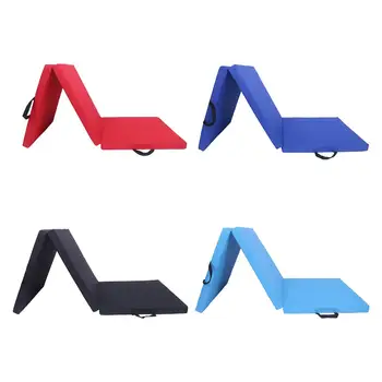  Тройной складной коврик для упражнений Мужчины Женщины Ручка для переноски Складной коврик для йоги на открытом воздухе Тренировка растяжки в помещении Мма Акробатика